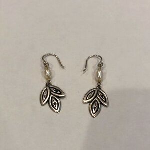 Silpada sterling silver and pearl earrings, new in packaging
